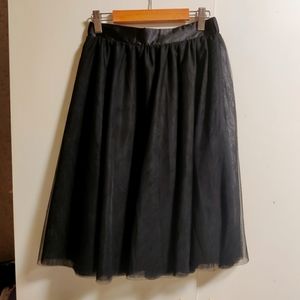 Black tulle skirt